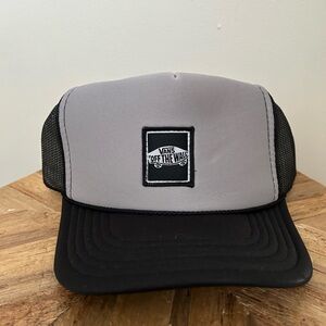 Vans Grey Front Black Mesh Trucker Hat